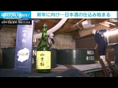 新年向け日本酒の仕込み始まる　栃木・宇都宮市(2023年11月19日)