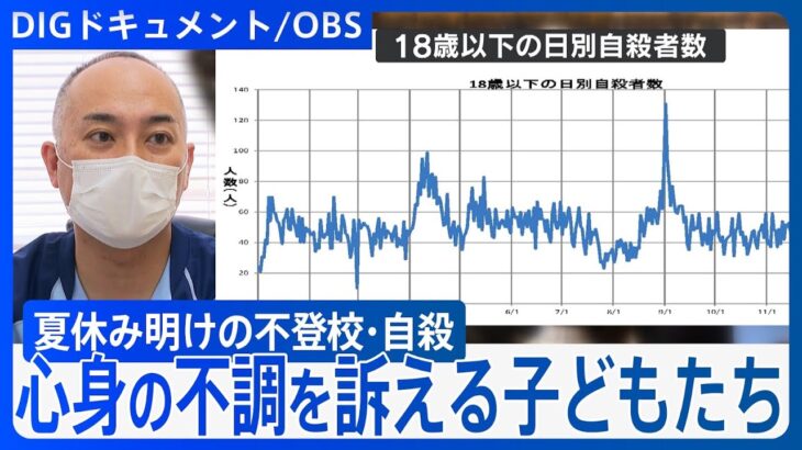 2022年は最多の自殺者 突出する「9月1日」夏休み明けの不登校や自殺　必要なサポートとは 相談して初めて気づく「不登校の理由」【DIGドキュメント×OBS】