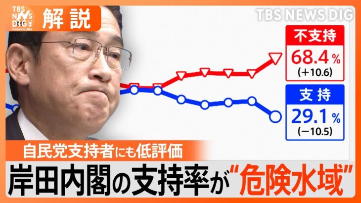 岸田内閣の支持率“過去最低”の29.1%　自民党の支持者も「政策に期待できない」が半数超【 Nスタ解説】｜TBS NEWS DIG