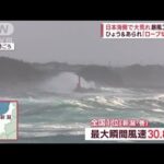 暴風30m超　日本海側で大荒れ  関東は気温↑10月並みポカポカ(2023年11月28日)