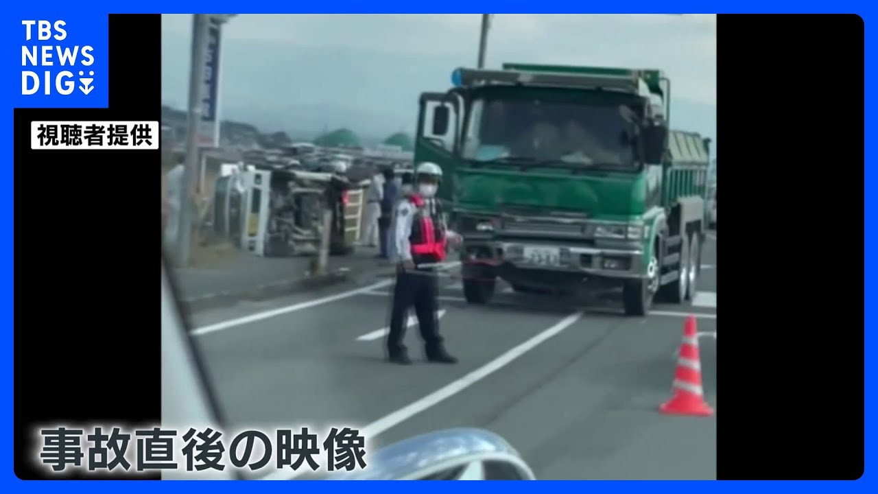 親子4人が乗った軽乗用車と大型トラック衝突 8歳女児と母親が重体 熊本・菊池市|TBS NEWS DIG