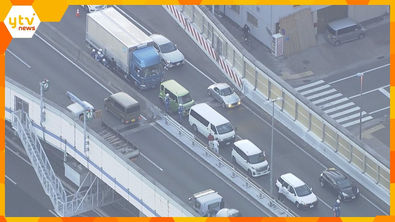【速報】阪神高速で車5台がからむ事故　60代男性と30代女性がケガ　神戸線の若宮出入口付近