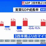 7-9月期GDP年率2.1%減　3四半期ぶりのマイナス成長　最大の要因は「個人消費」の落ち込み｜TBS NEWS DIG