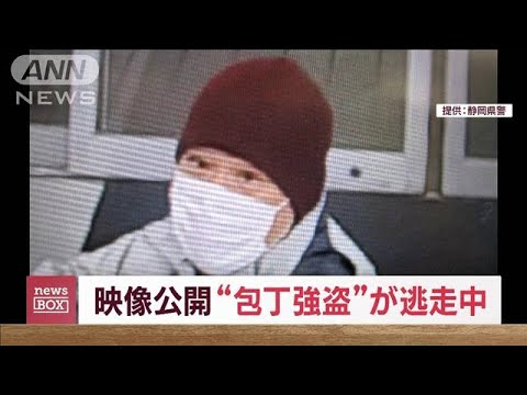 逃走中の“包丁強盗”映像公開　女性店員脅したが抵抗され…　静岡(2023年11月3日)
