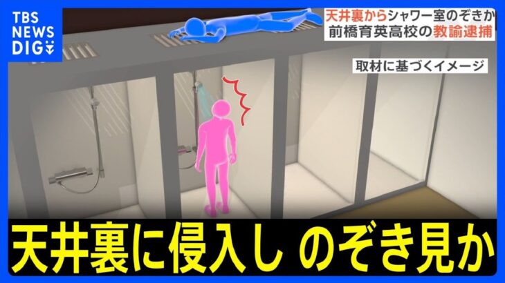 フィットネスジムの天井裏に侵入しシャワー中の女性の裸をのぞき見か「間違いありません」容疑認める　群馬・前橋育英高校の教諭｜TBS NEWS DIG