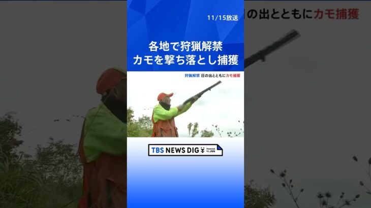きょうから狩猟解禁　茨城県ではハンターがカモを撃ち落とす　県の職員が取り締まりも実施｜TBS NEWS DIG #shorts
