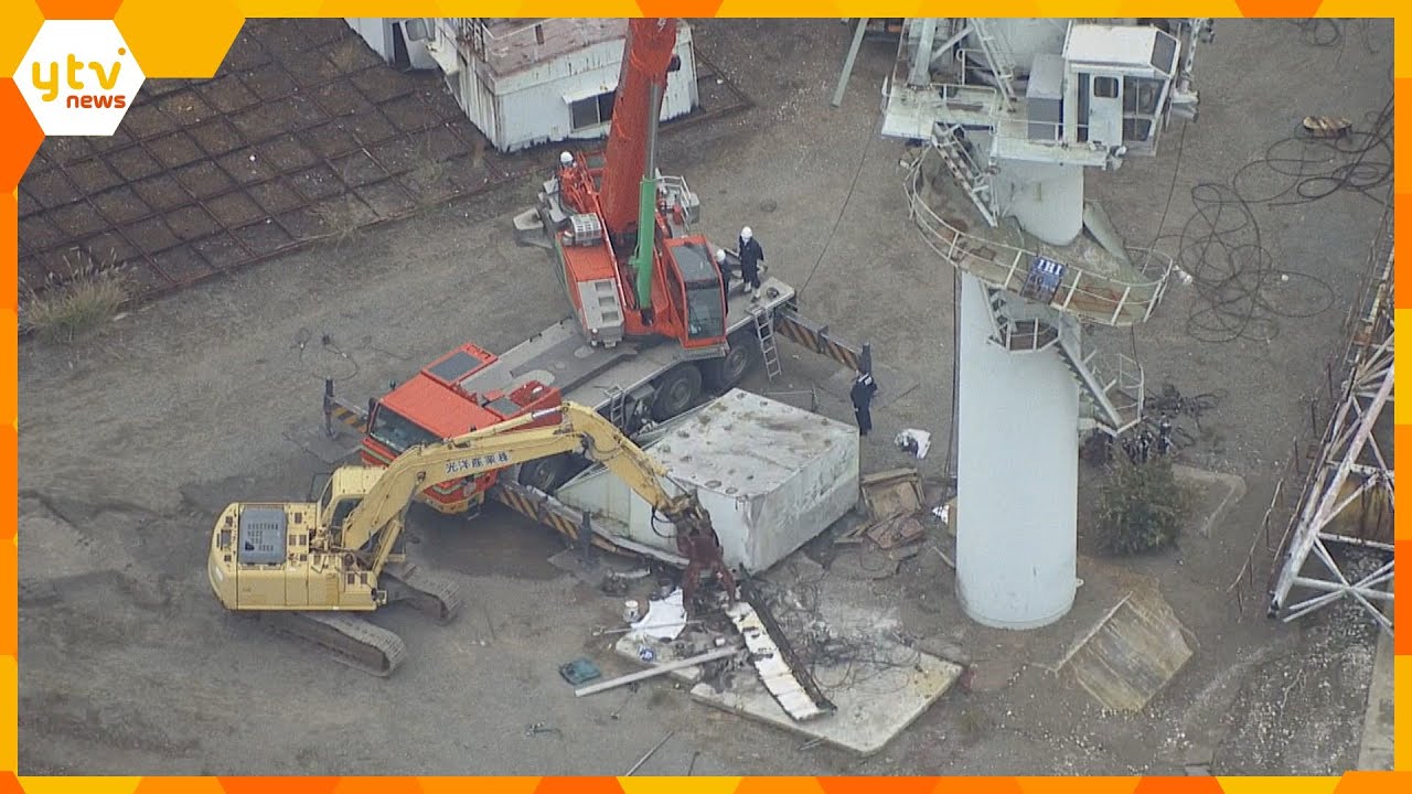 【速報】解体中のクレーン作業場が落下　乗っていた男性と下にいた男性の計2人が意識不明の重体