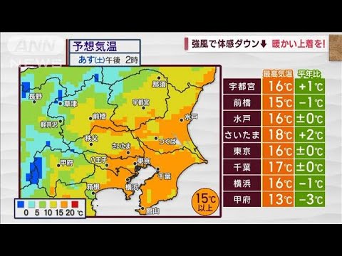 【関東の天気】あす関東は広範囲で晴れも　強風で体感ダウン　交通機関も影響(2023年11月17日)