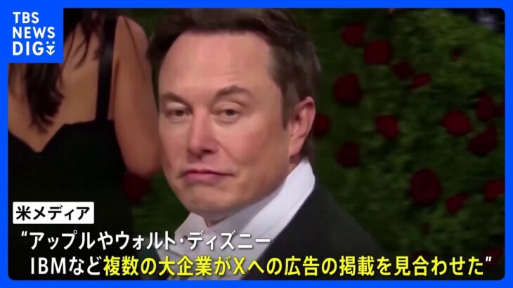 イーロン・マスク氏 反ユダヤ投稿に賛同で波紋　アップルなどが広告見合わせ｜TBS NEWS DIG