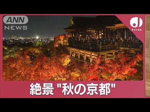 「秋の京都」紅葉見頃で観光客殺到　清水寺周辺は大混雑(2023年11月23日)