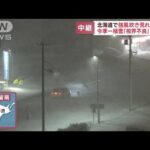 北日本で今季一積雪　強風吹き荒れ「視界不良」　風雪影響で空の便「欠航」も(2023年11月30日)