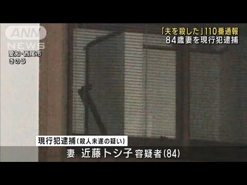 「夫を殺した」84歳妻を殺人未遂容疑で現行犯逮捕　愛知・西尾市(2023年11月10日)