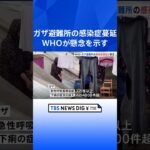 WHO ガザ避難所の感染症蔓延に懸念　人が殺到し清潔な水や衛生設備が不足｜TBS NEWS DIG #shorts