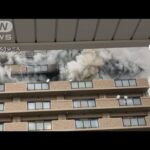 松江市の10階建てマンションで火事　焼け跡から性別不明の遺体(2023年12月18日)