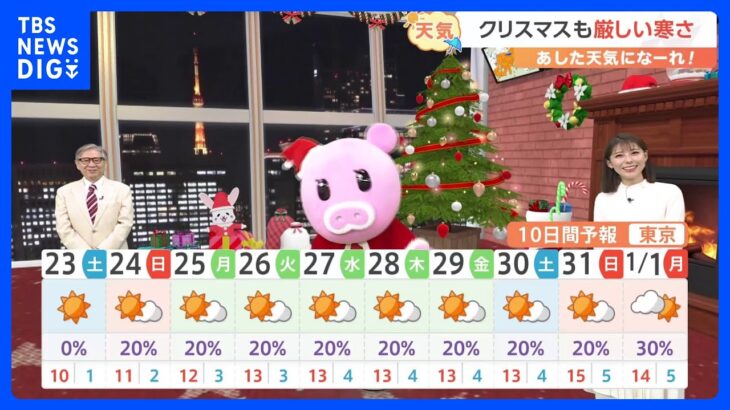 【12月23日 関東の天気】週末も晴れてお出かけ日和｜TBS NEWS DIG