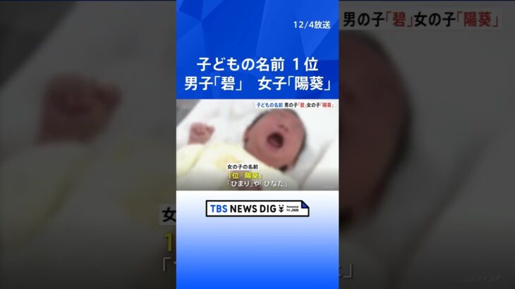 2023年生まれ子どもの名前　1位は男の子が「碧」、女の子が「陽葵」 | TBS NEWS DIG #shorts