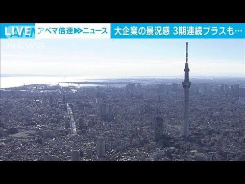 大企業の景況感　3期連続プラスも　前回見通しは下回る(2023年12月11日)