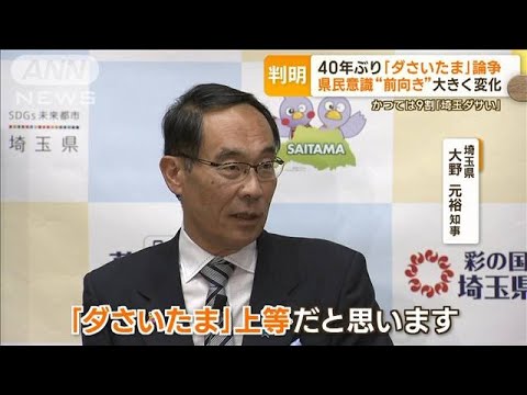 「ダさいたま」40年ぶり論争　県民意識“前向き”大きく変化　かつては9割「ダサい」(2023年12月7日)