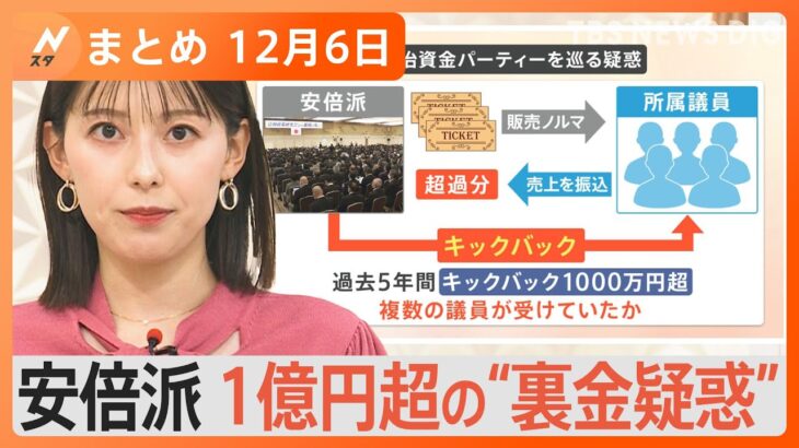 【Ｎスタ解説まとめ】「政治資金パーティー」目的は“派閥”の資金集め/買い出しは12月20日までに/地を這う回し蹴り