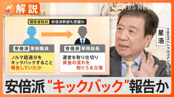 安倍派“キックバック”を報告か、“裏金”疑惑めぐり追及続く、なぜ「直接入金」に変更？【Nスタ解説】｜TBS NEWS DIG