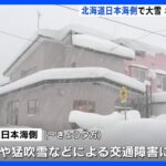 北海道日本海側で大雪　一部道路では「ホワイトアウト」も｜TBS NEWS DIG