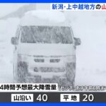 去年と比べると「少ない」の声も　新潟で積雪　夕方にかけて山沿い中心に大雪か｜TBS NEWS DIG