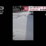 まるで雪？　横浜で一面“真っ白”　消火剤の泡が…　車が設備に追突【スーパーJチャンネル】(2023年12月18日)