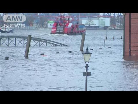 クリスマス前に混乱…ヨーロッパ北部に嵐　ドイツでは川が氾濫(2023年12月23日)
