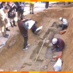 日本最大の円墳　富雄丸山古墳で木製の棺の発掘調査が始まる　結果は来年3月に発表予定　奈良