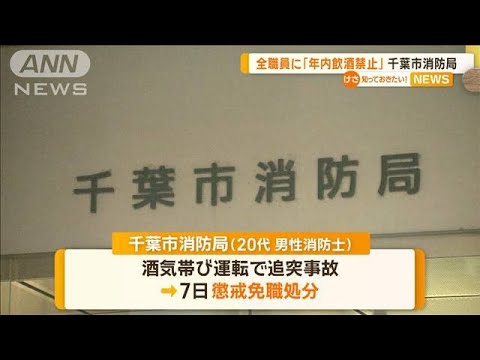 連帯責任？千葉市消防局、全職員に「年内飲酒禁止」一人晩酌も×　専門家「副作用も」【知っておきたい！】【グッド！モーニング】(2023年12月25日)