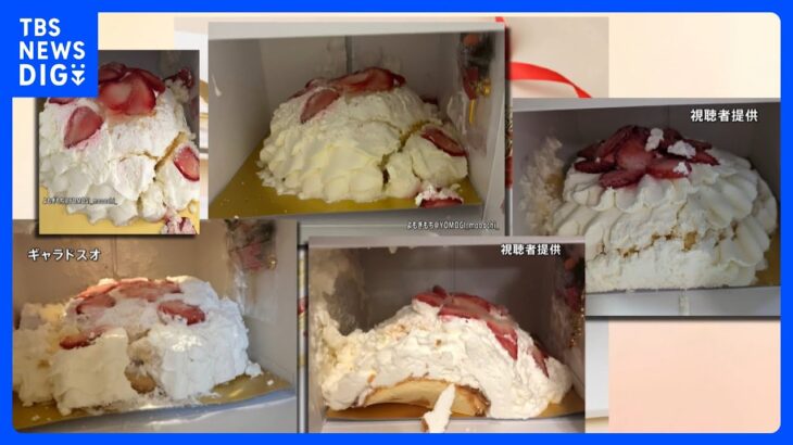 「ケーキの形状をなしていない…」 高島屋　オンラインストアで販売のクリスマスケーキが“崩れた状態”　被害の問い合わせは約530件に｜TBS NEWS DIG