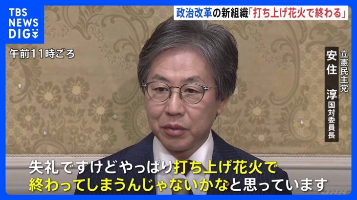 自民の新組織立ち上げ 「打ち上げ花火で終わる」立憲・安住国対委員長｜TBS NEWS DIG