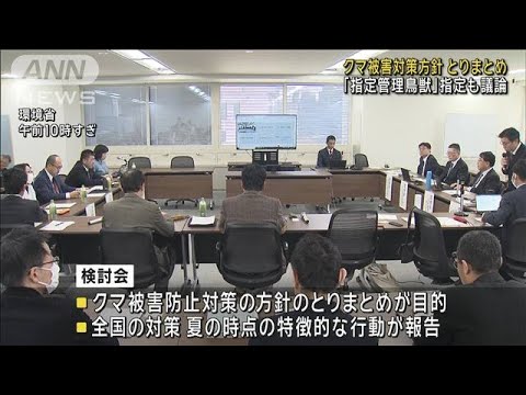 クマ被害対策方針とりまとめ　「指定管理鳥獣」指定も議論(2023年12月26日)