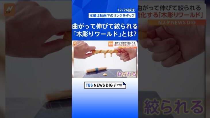 曲がって伸びて絞られる　進化する「木彫りワールド」｜TBS NEWS DIG #shorts