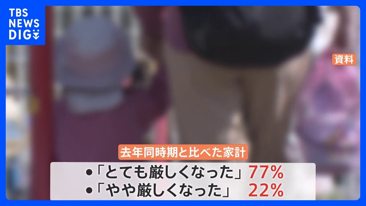 困窮子育て家庭　約8割が「家計がとても厳しくなった」&nbsp;1日2食以下の子どもも4人に1人　NPO法人調査｜TBS&nbsp;NEWS&nbsp;DIG