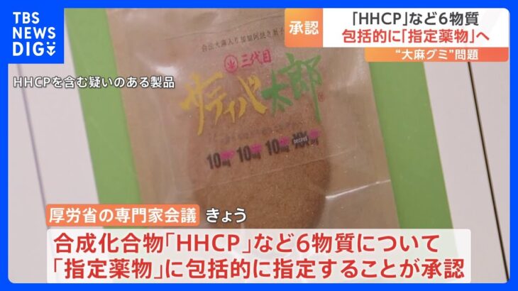 「HHCP」など6物質を「指定薬物」に包括指定することを承認　厚労省の専門部会　来月6日にも所持・使用・販売が禁止に｜TBS NEWS DIG