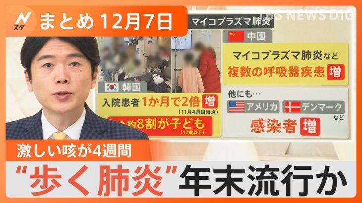 【Nスタ解説まとめ】“歩く肺炎”激しい咳が4週間…年末日本で流行か/安倍派“キックバック”を報告か/年末年始 お得に旅行・帰省/NYバレエ『くるみ割り人形』で日本人初の主役に