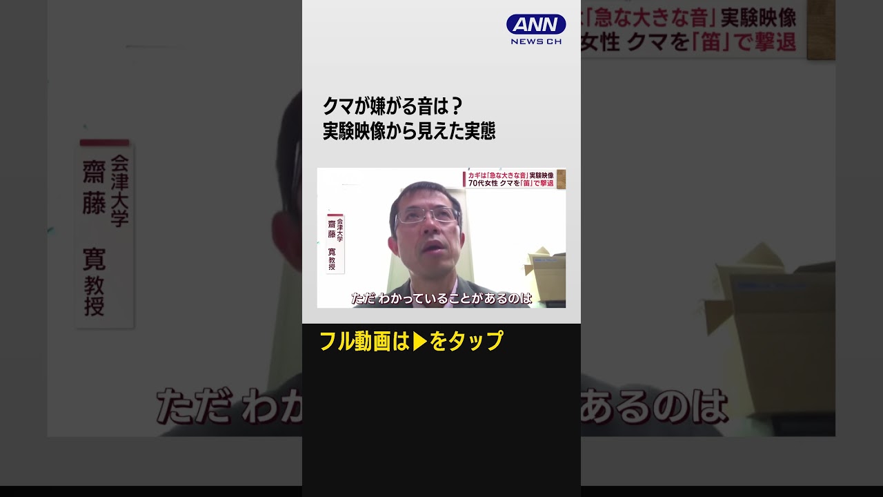 #shorts 那須塩原でクマが出現…アパート破壊　笛で撃退　実験映像から見えた実態