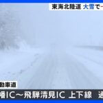 東海北陸自動車道　大雪で一部区間で通行止め｜TBS NEWS DIG