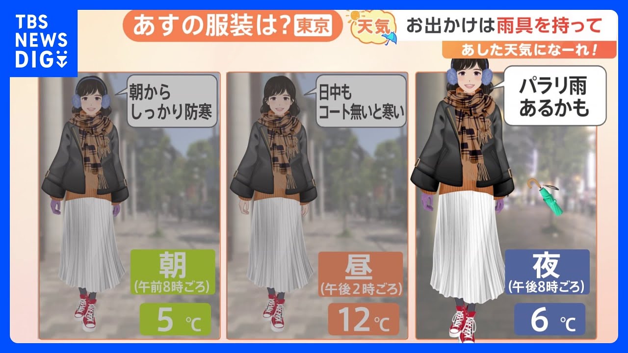 【1月10日&nbsp;関東の天気】10日夜&nbsp;パラッと雨？雪？｜TBS&nbsp;NEWS&nbsp;DIG