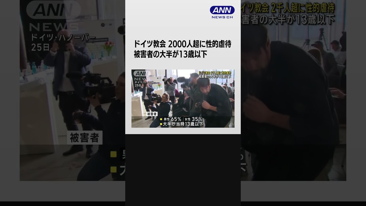 ドイツの教会 未成年者ら2000人超に性的虐待 #shorts