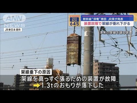 【速報】23日の新幹線停電トラブル“架線を張る装置故障”が原因(2024年1月24日)