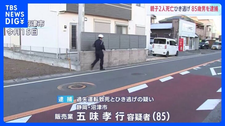 静岡・沼津市で親子2人が死亡したひき逃げ事件　85歳の男を逮捕｜TBS NEWS DIG