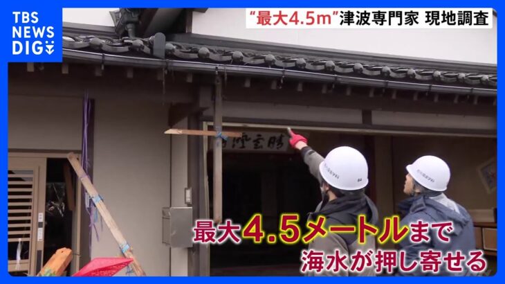 “最大4.5m”まで海水押し寄せる　津波専門家、石川・珠洲市を現地調査【能登半島地震】｜TBS NEWS DIG