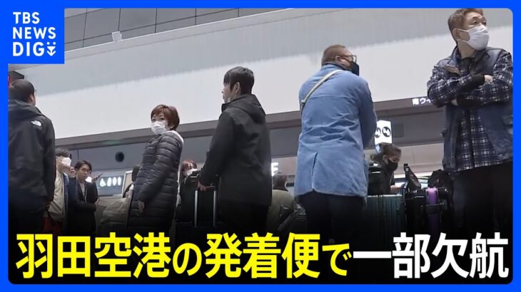 4日も羽田空港の発着便で一部欠航　日本航空（JAL）で66便　全日空（ANA）で65便　合計で約2.7万人に影響｜TBS NEWS DIG