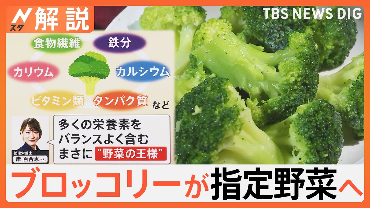 “野菜の王様”ブロッコリーが約50年ぶり「指定野菜」の仲間入りへ　健康志向で需要増？でも食べすぎに注意【Nスタ解説】｜TBS&nbsp;NEWS&nbsp;DIG