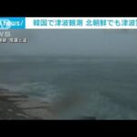 韓国で津波観測　北朝鮮でも津波警報　能登半島地震で(2024年1月2日)