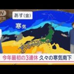 【全国の天気】あす「北陸～北海道は雨・雪注意」今年最初の3連休は久々の寒気【スーパーJチャンネル】(2024年1月4日)