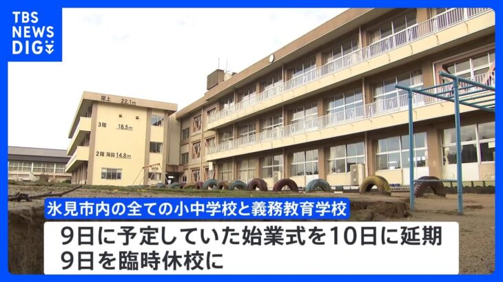 校舎横が陥没… 能登半島地震の被害受け始業式を延期　富山・氷見市の小中学校など14校｜TBS NEWS DIG