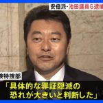 自民党安倍派・池田佳隆衆院議員らを逮捕　キックバック4800万円 不記載の疑い　自民党「裏金」事件で初の逮捕者　｜TBS NEWS DIG